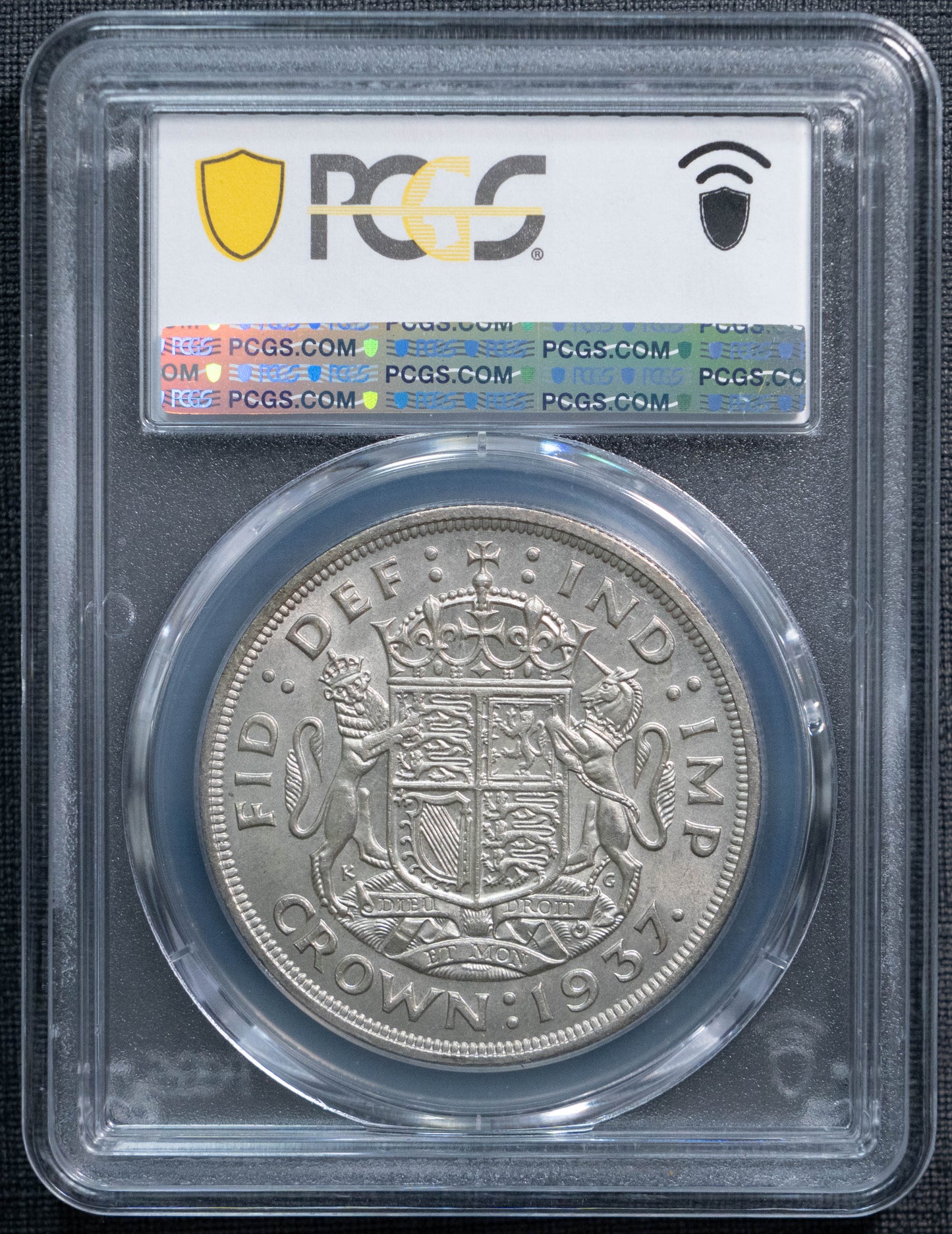 1937 ジョージ6世 PCGS MS64 クラウン 銀貨