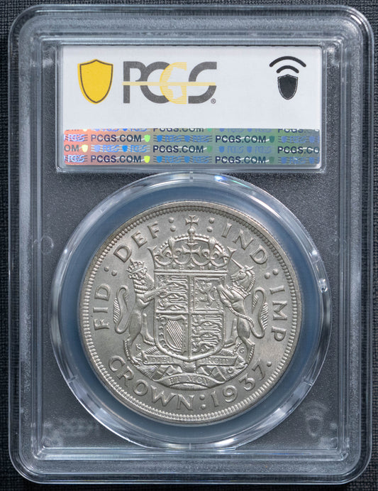 1937 ジョージ6世 PCGS MS64 クラウン 銀貨