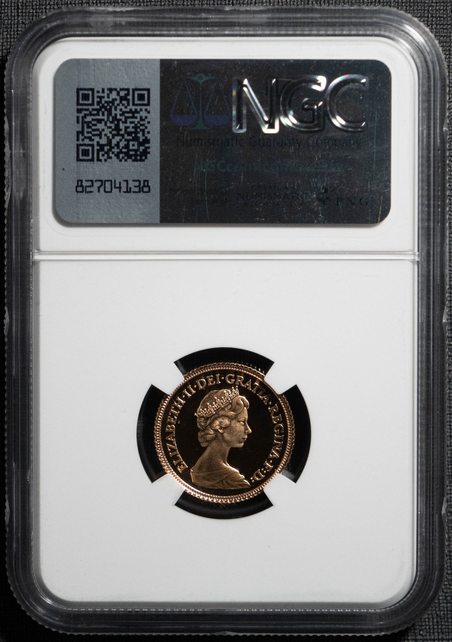 1982 ヤングエリザベス ハーフソブリン 金貨 NGC PF70UC