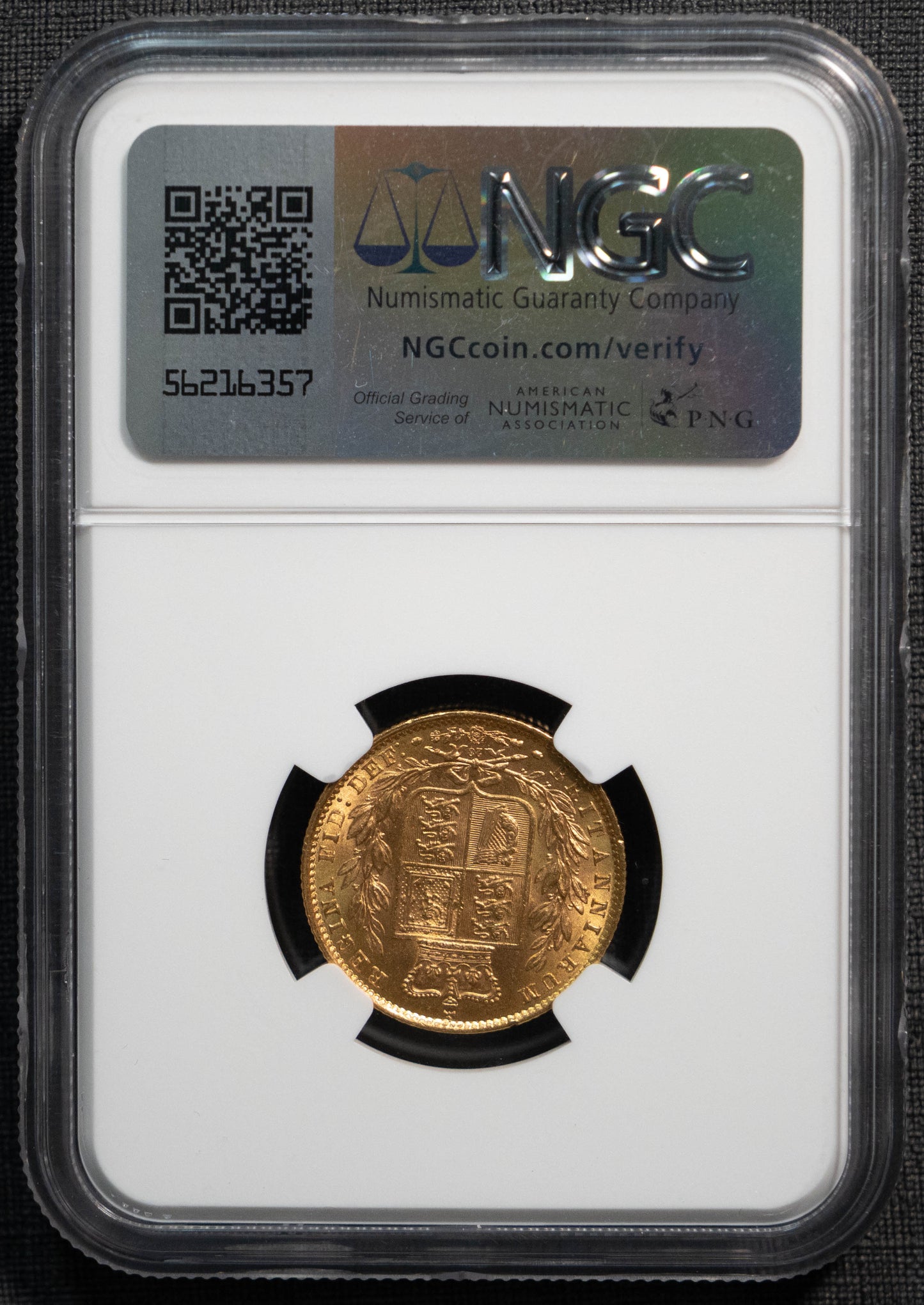 1871 ヴィクトリア シールド ソブリン 金貨 NGC MS64