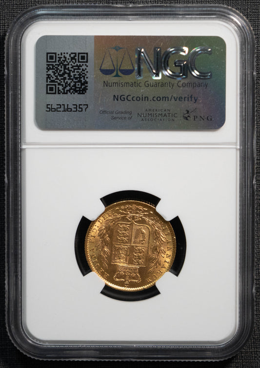 1871 ヴィクトリア シールド ソブリン 金貨 NGC MS64