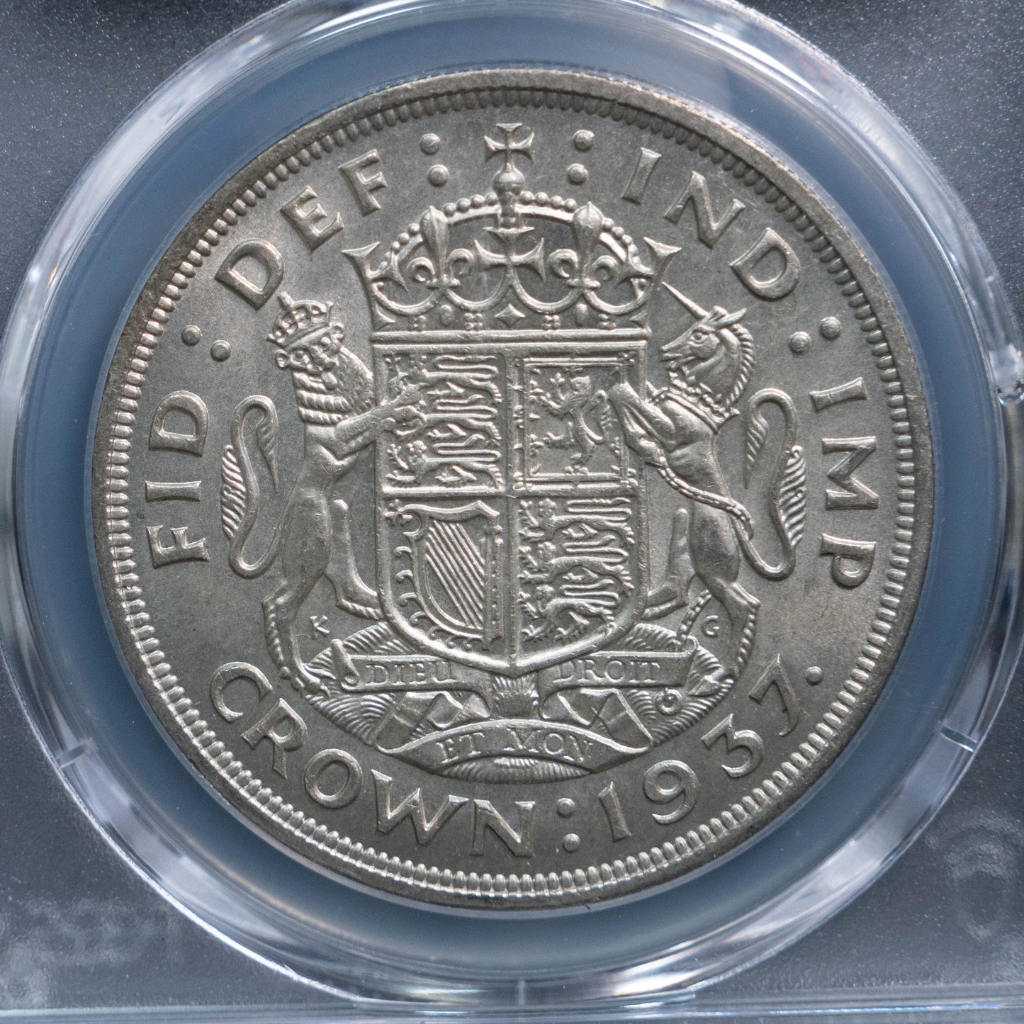1937 ジョージ6世 PCGS MS64 クラウン 銀貨