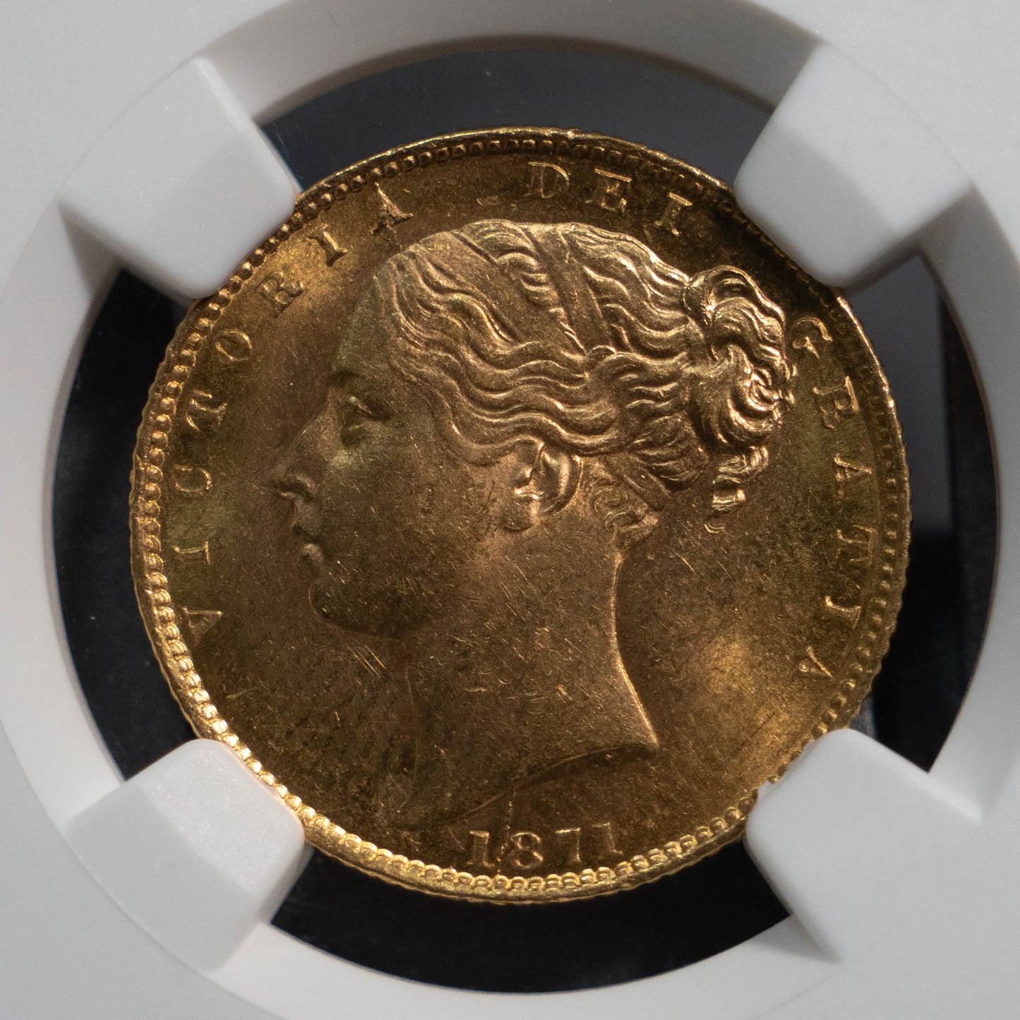 1871 ヴィクトリア シールド ソブリン 金貨 NGC MS64