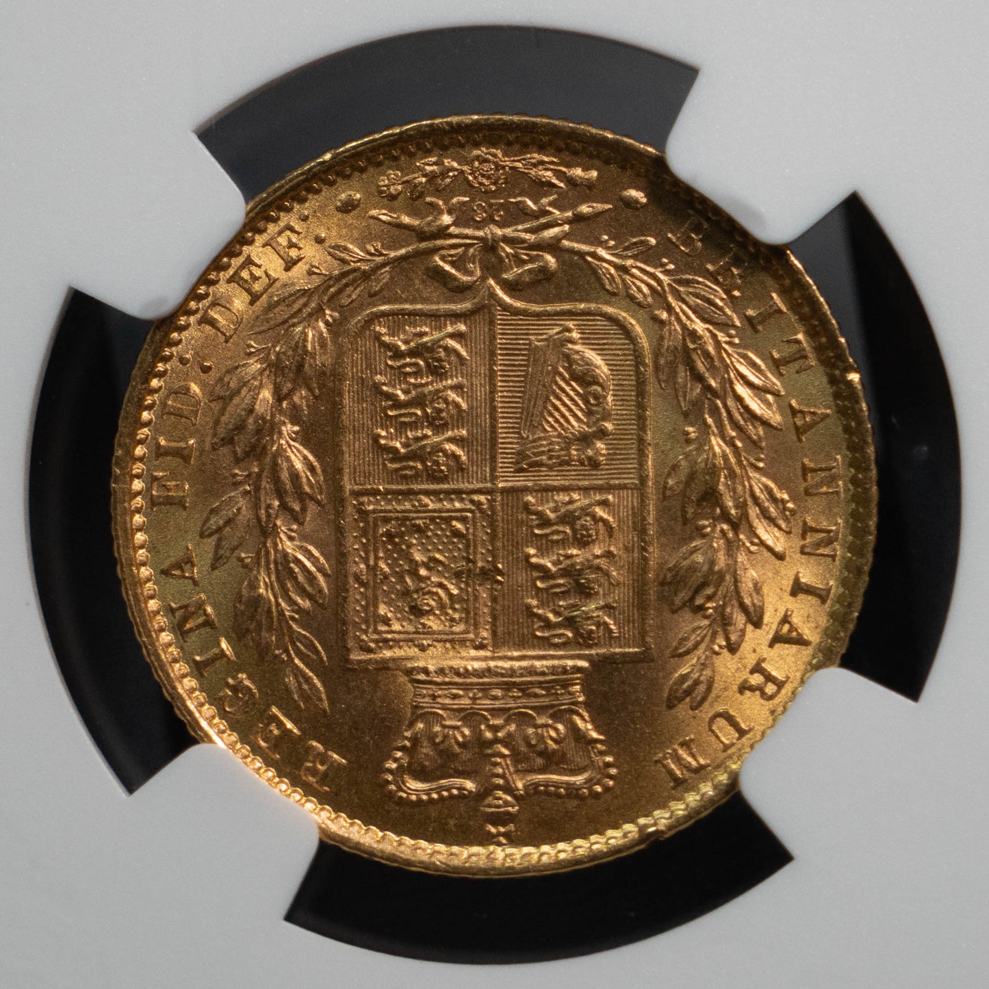 1871 ヴィクトリア シールド ソブリン 金貨 NGC MS64