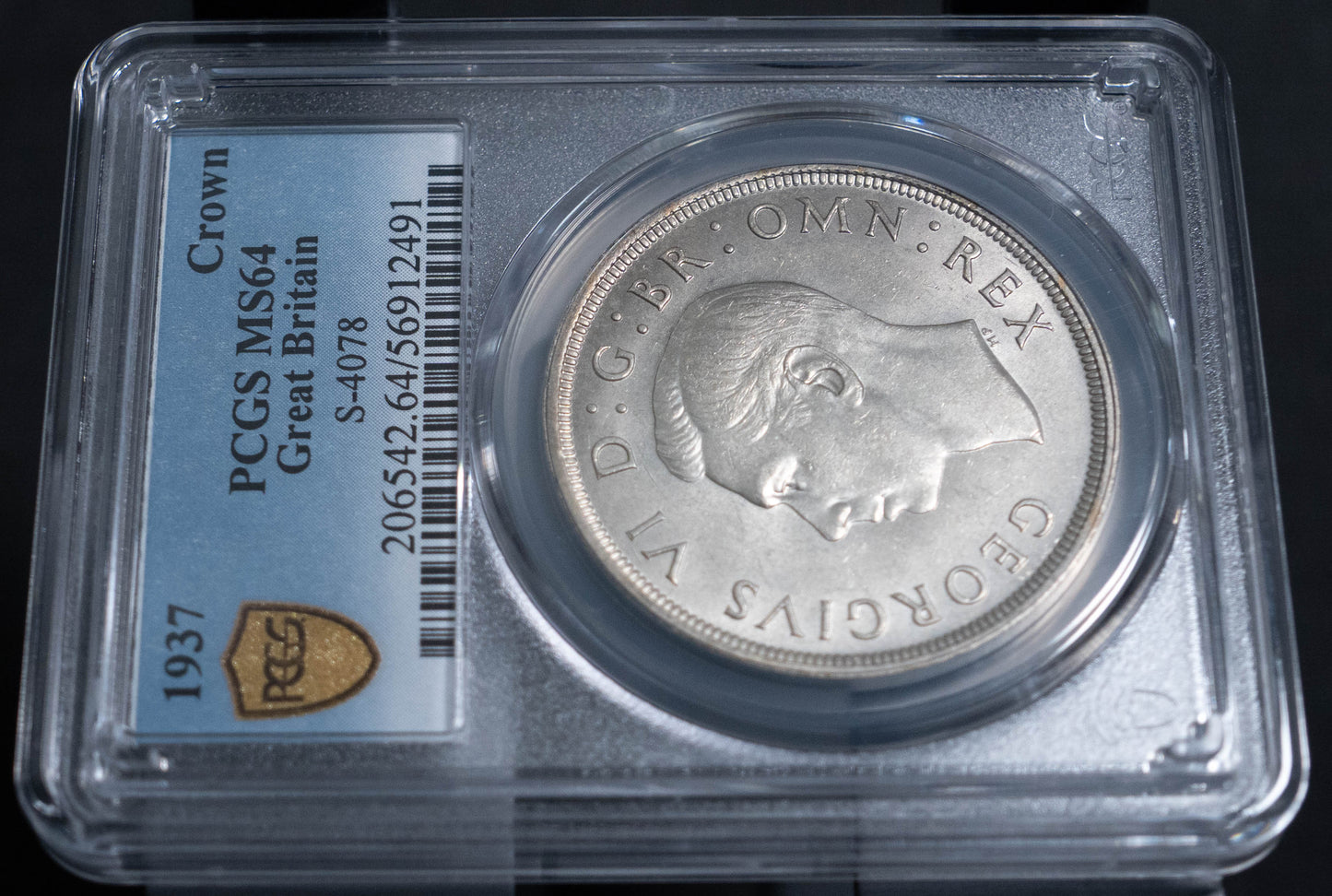 1937 ジョージ6世 PCGS MS64 クラウン 銀貨