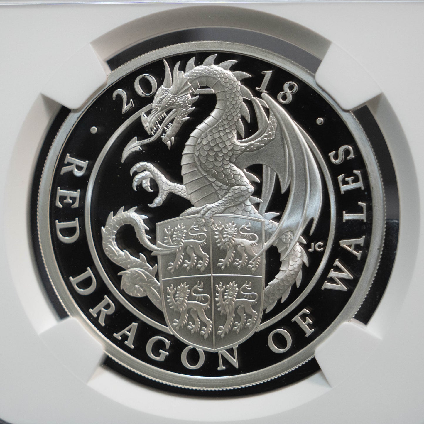 2018 レッドドラゴン NGC PF70UC 2ポンド 銀貨