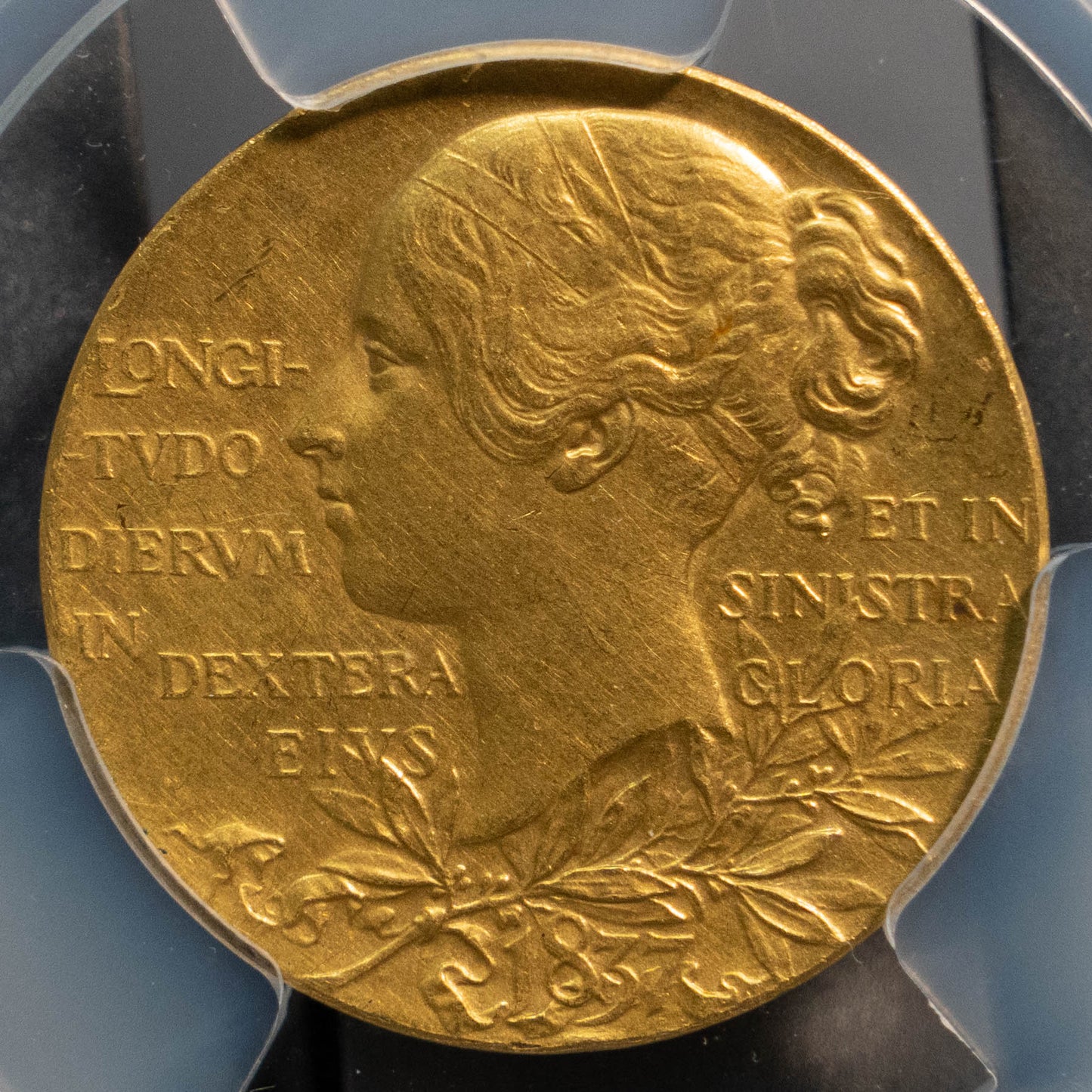 1897 ヴィクトリア PCGS SP58 ダイヤモンドジュビリー 金 メダル