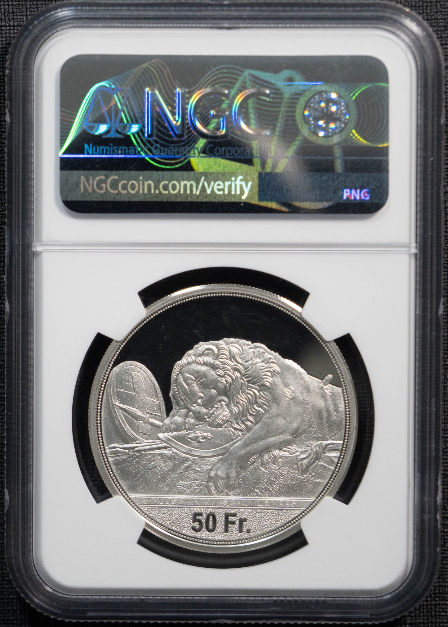 2021 スイス 射撃祭 NGC PF70UC 50フラン 銀貨 ルツェルン