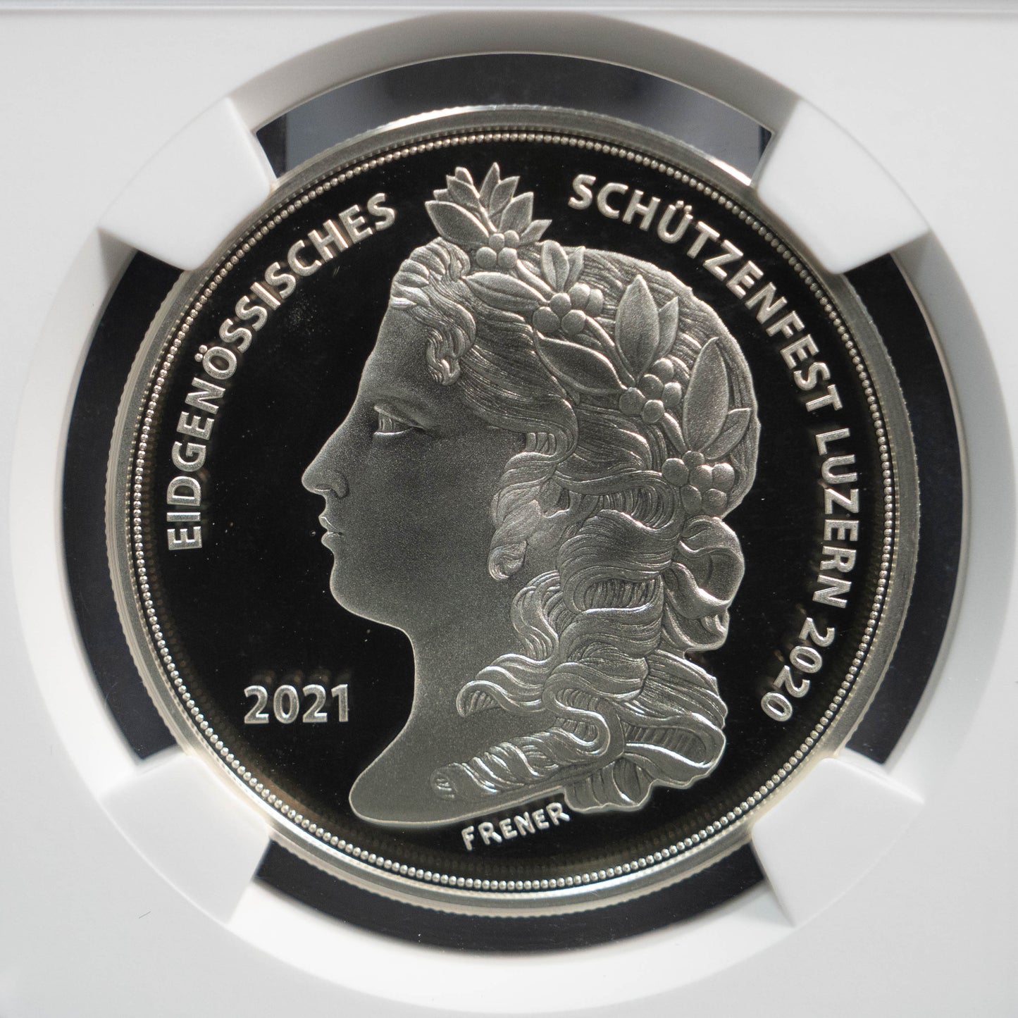 2021 スイス 射撃祭 NGC PF70UC 50フラン 銀貨 ルツェルン