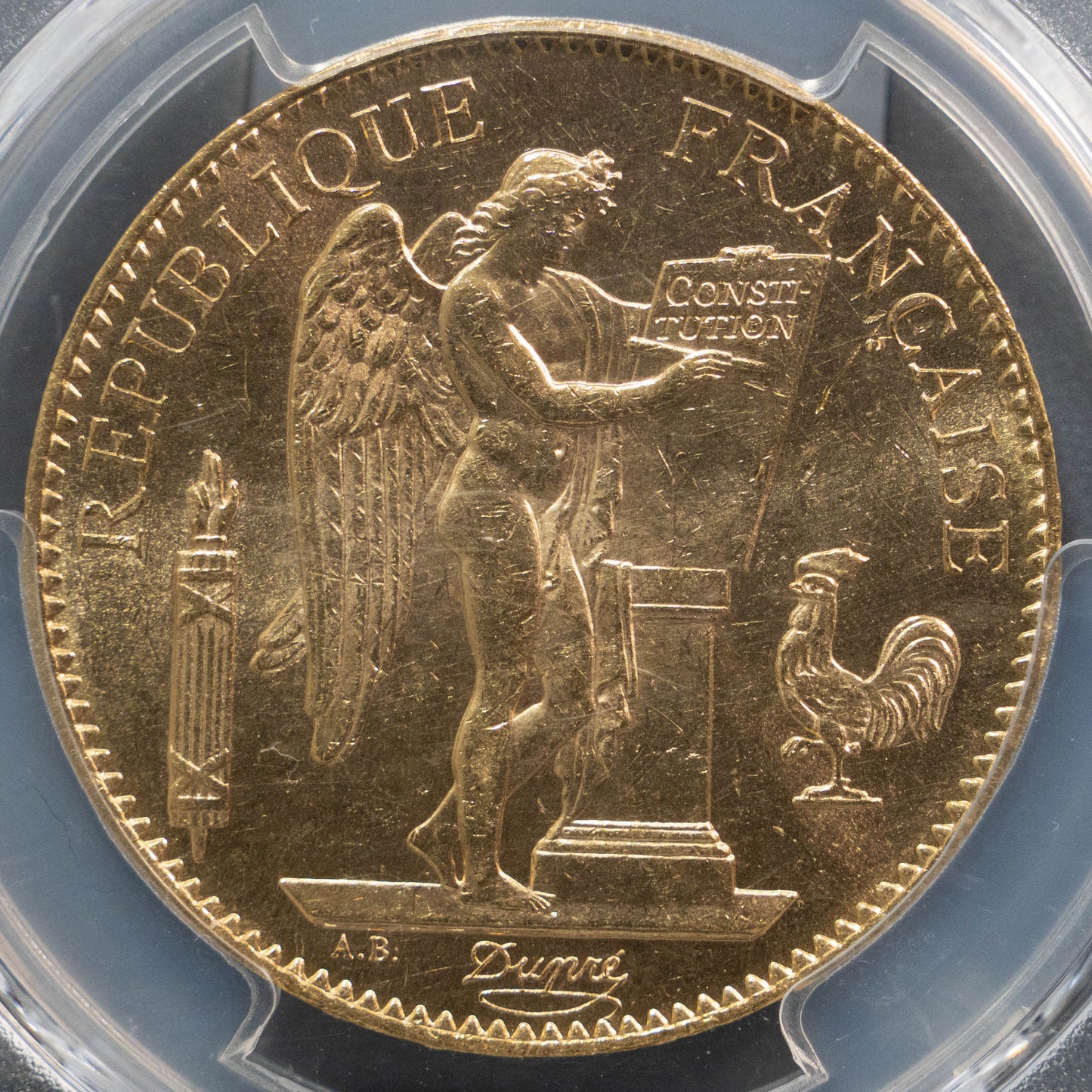 1913 フランス エンジェル 金貨 100フラン PCGS MS62