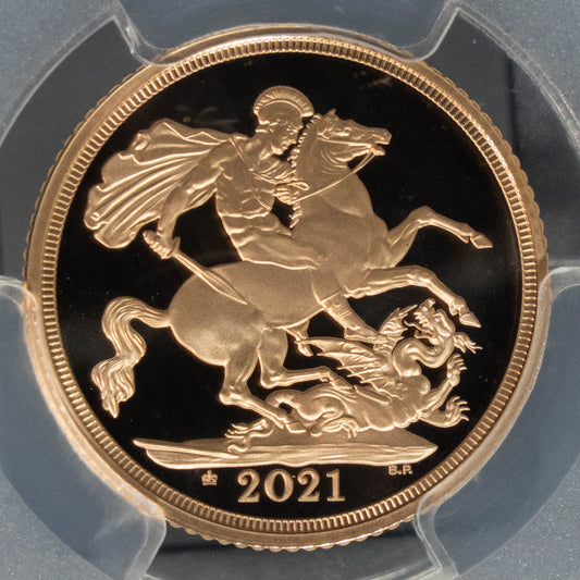 2021 イギリス  ソブリン 金貨 PCGS PR70CAM エリザベス女王 生誕95周年