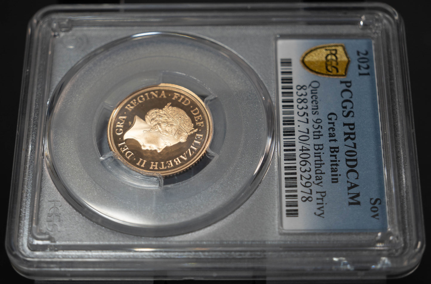 2021 イギリス  ソブリン 金貨 PCGS PR70CAM エリザベス女王 生誕95周年