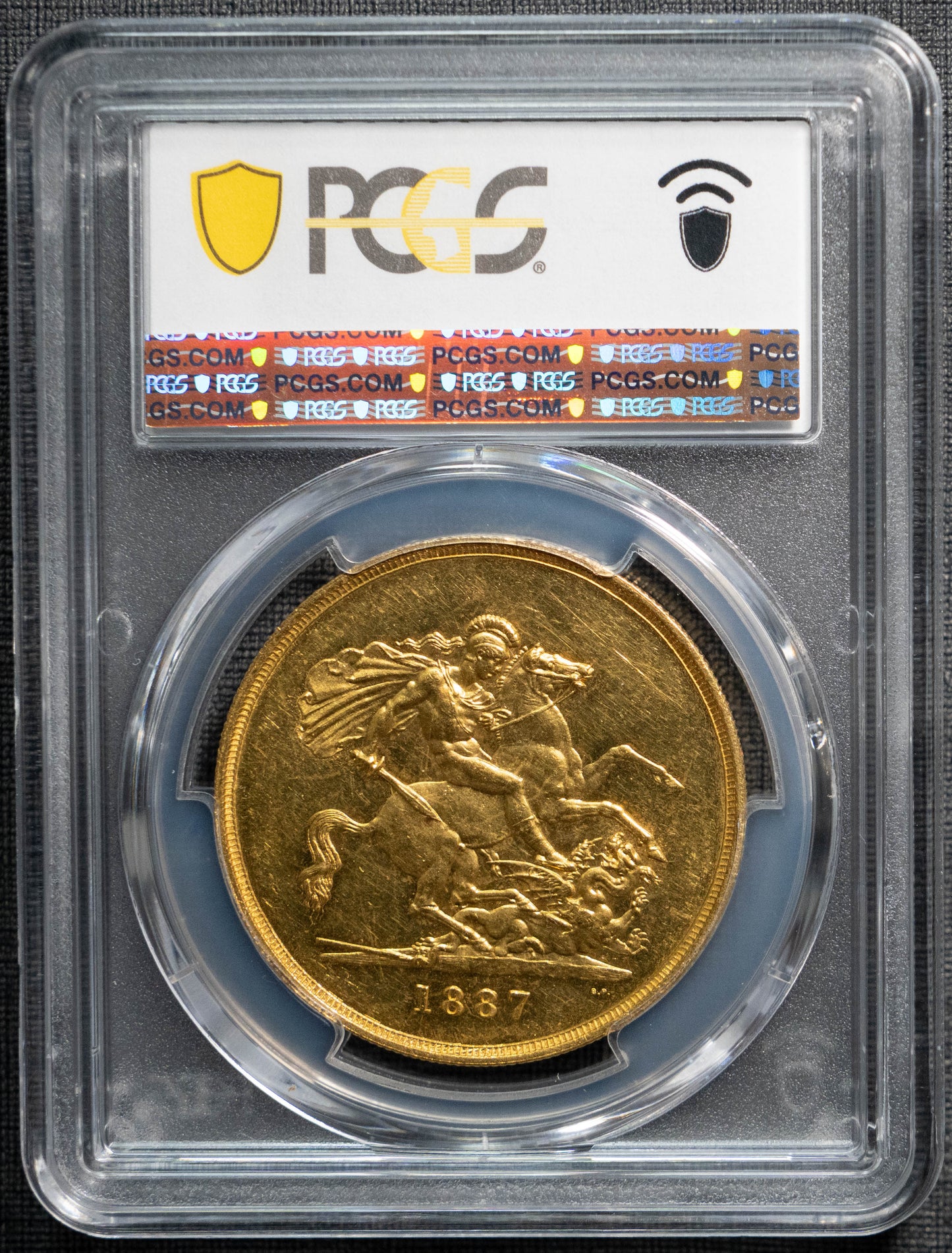 1887 ヴィクトリア ５ポンド 金貨 PCGS MS62 ジュビリーヘッド