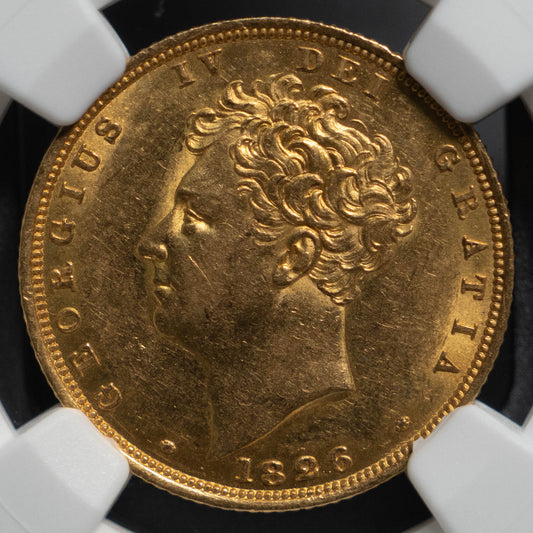 1826 ジョージ4世 ソブリン 金貨 NGC AU58 イギリス