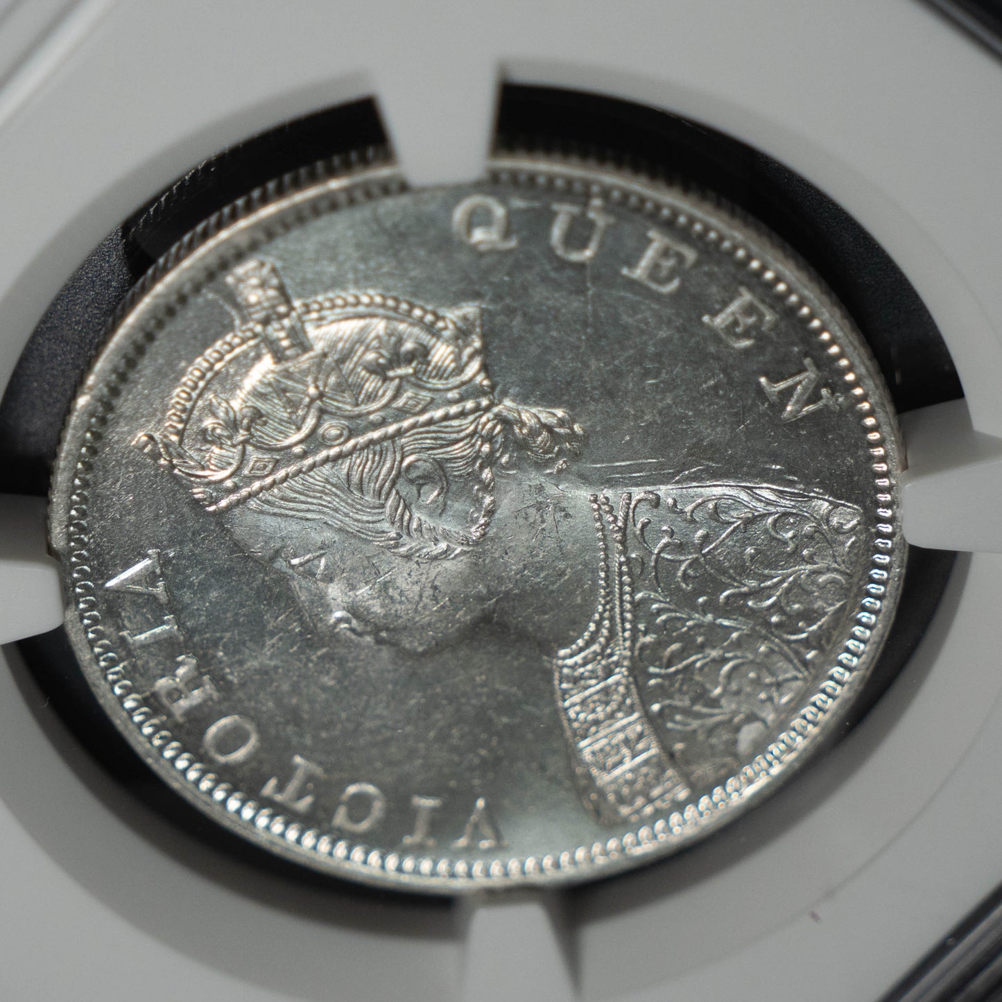 1862 インド 1ルピー 銀貨 NGC MS63 ヴィクトリア