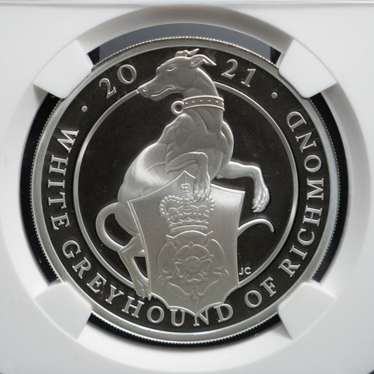 2021 クイーンズビースト グレイハウンド NGC PF70 イギリス 銀貨