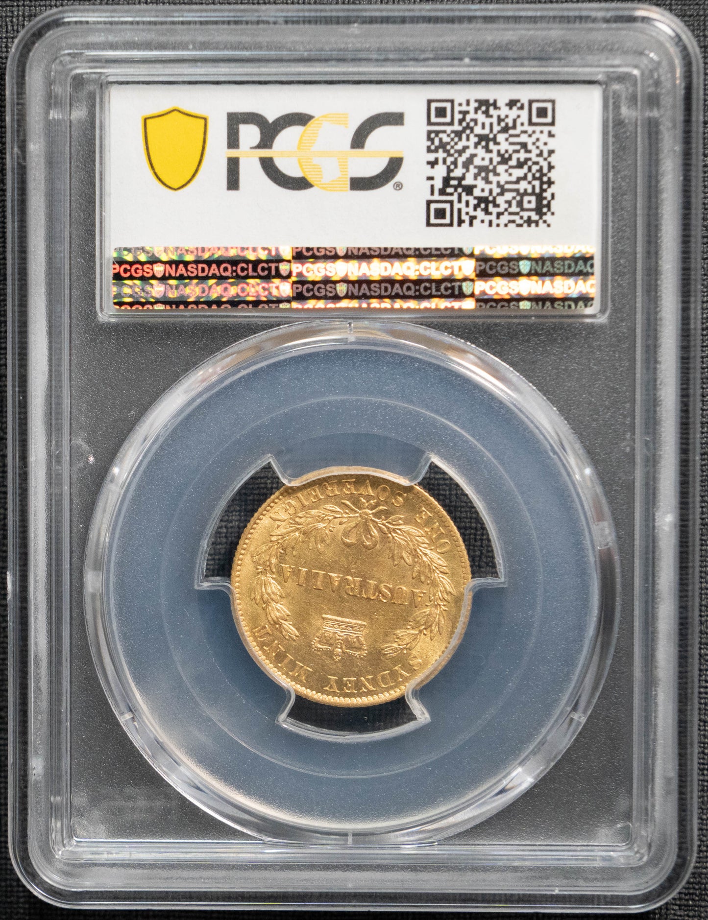1870 オーストラリア ヴィクトリア女王 ソブリン金貨 PCGS MS61 シドニー バンクシア冠