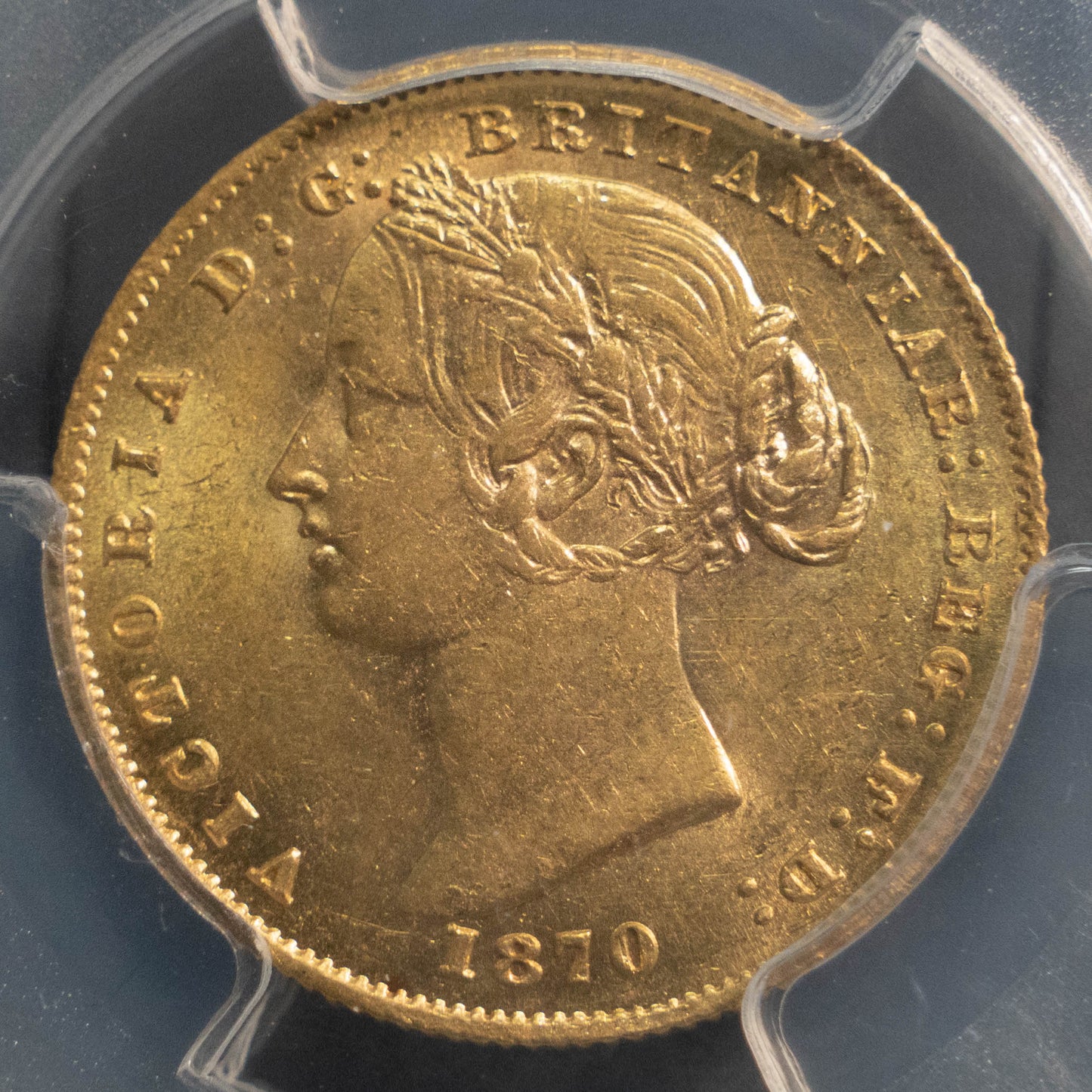1870 オーストラリア ヴィクトリア女王 ソブリン金貨 PCGS MS61 シドニー バンクシア冠
