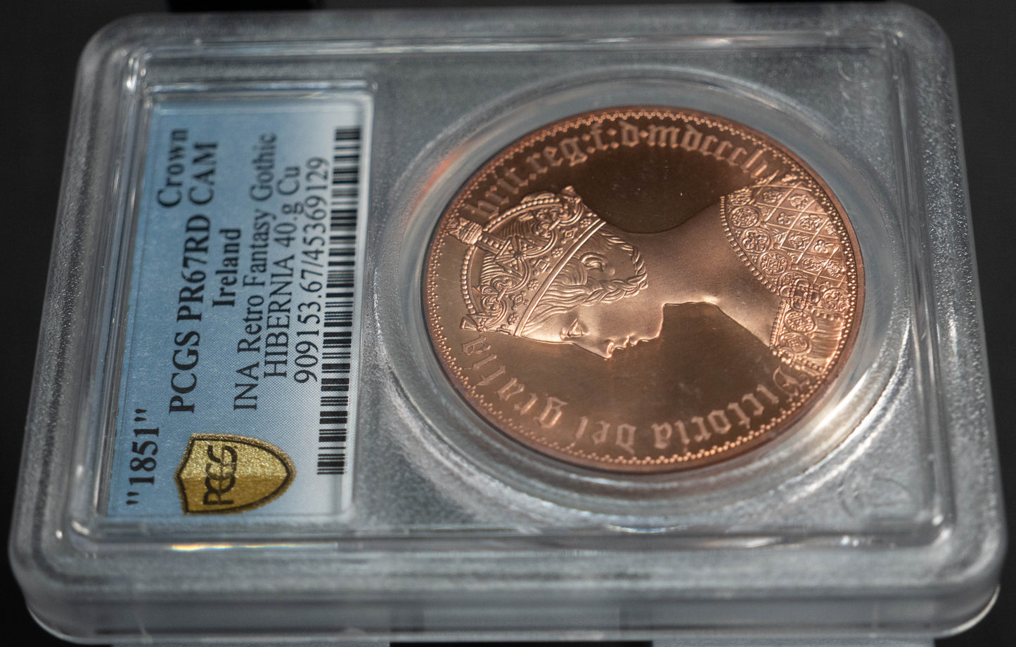 1851 アイルランド INA 銅貨 PCGS PR67RD ゴシッククラウン