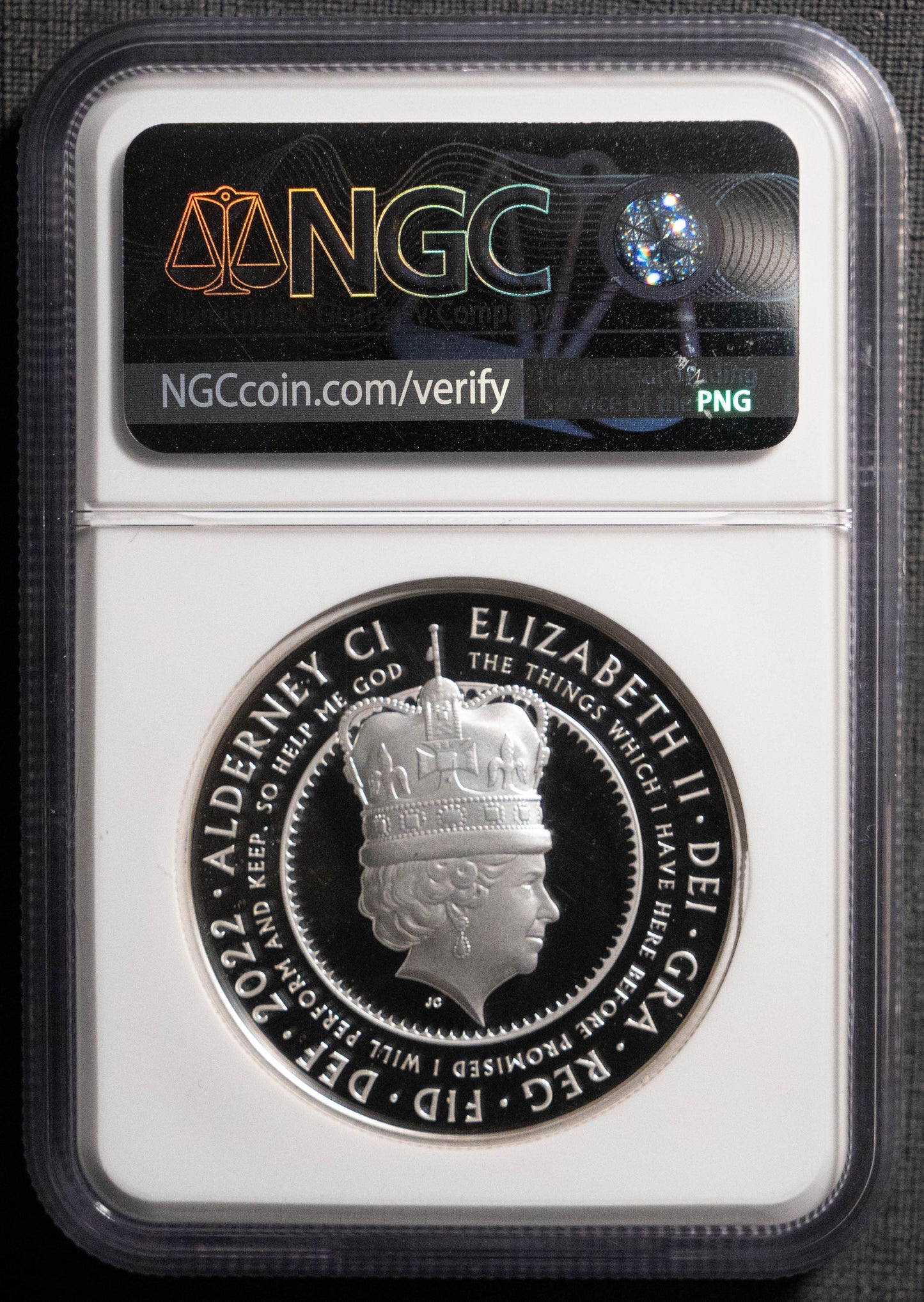2022 オルダニー 5ポンド 銀貨 NGC PF70UC プラチナジュビリー エリザベス 即位70周年