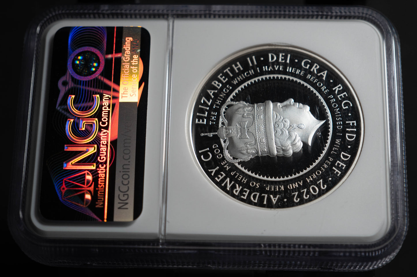 2022 オルダニー 5ポンド 銀貨 NGC PF70UC プラチナジュビリー エリザベス 即位70周年
