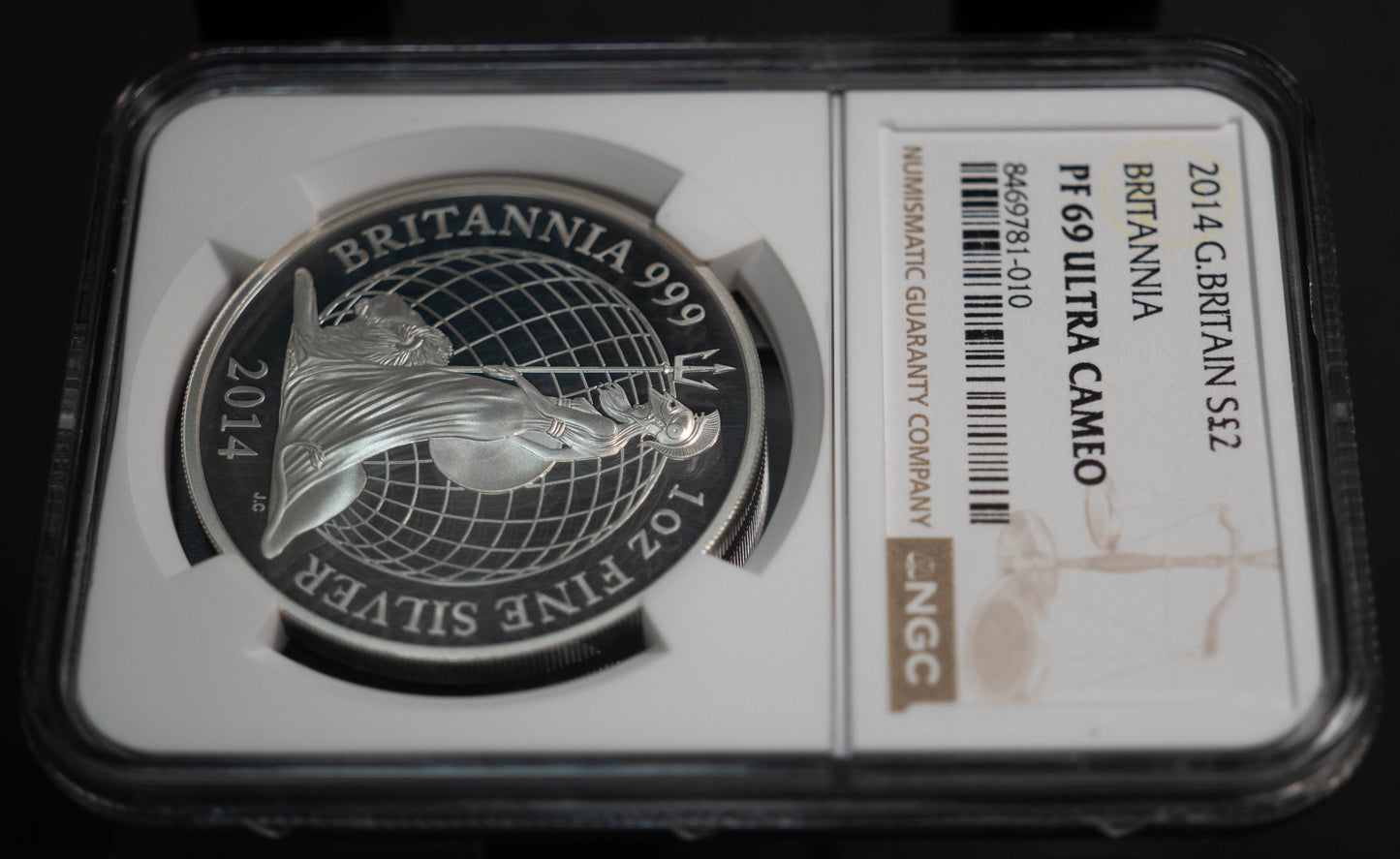 2014 イギリス 2ポンド 銀貨 NGC PF69UC ブリタニア エリザベス