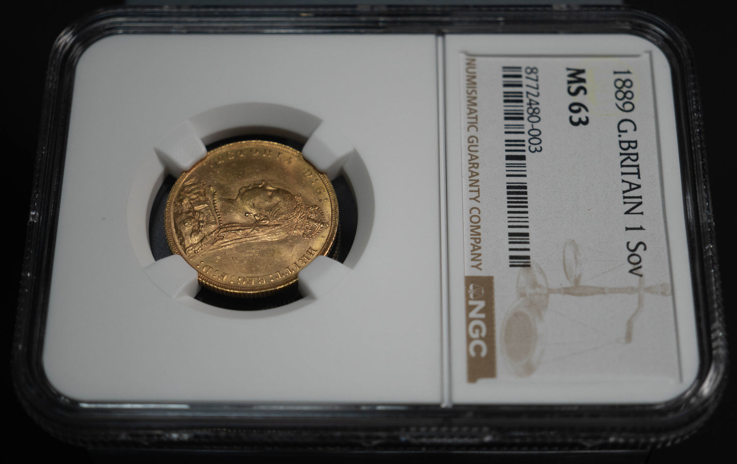 1889 イギリス ソブリン 金貨 NGC MS63 ヴィクトリア ジュビリーヘッド