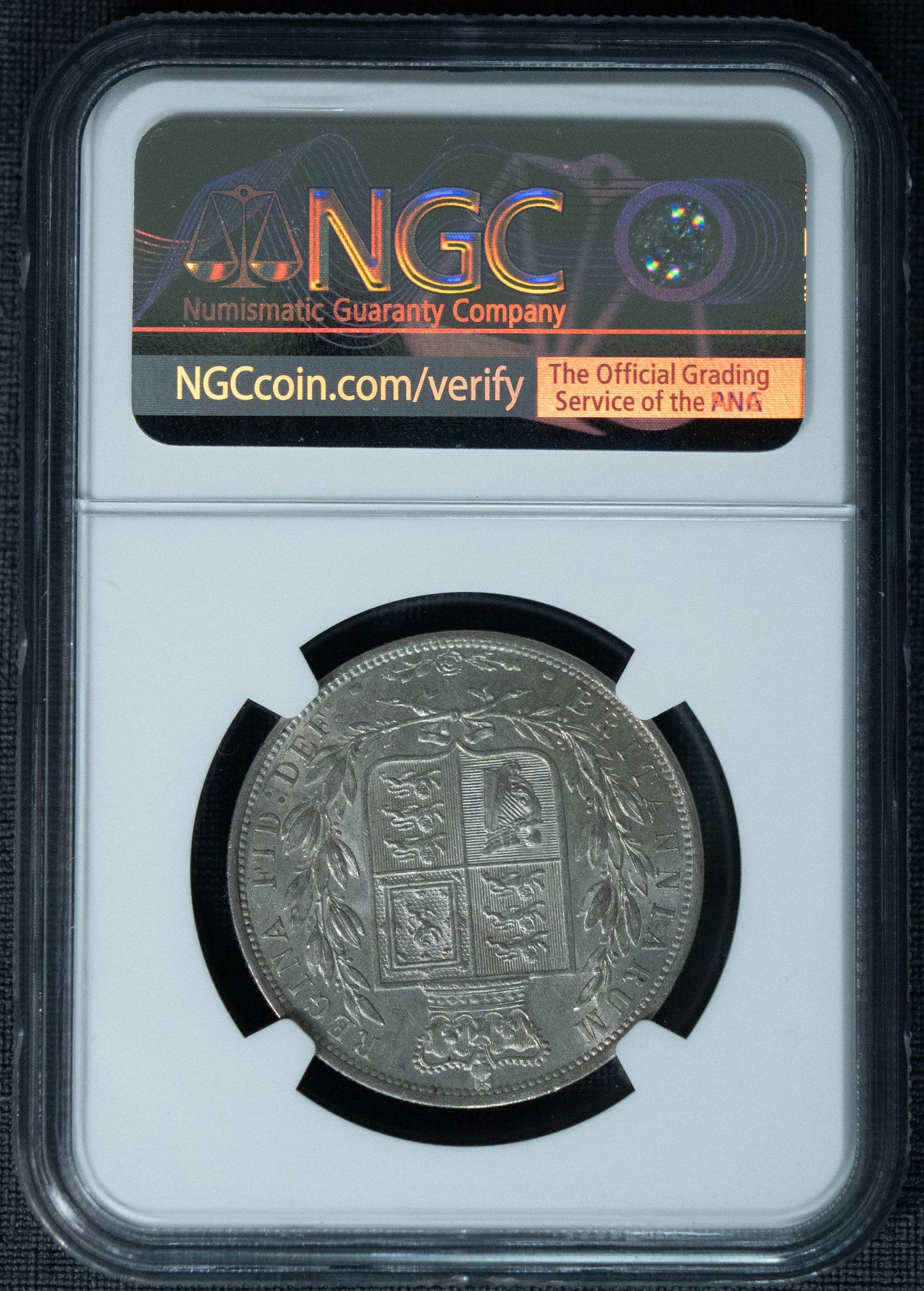 1887 イギリス ハーフクラウン銀貨 NGC AU58 ヴィクトリア ヤングヘッド