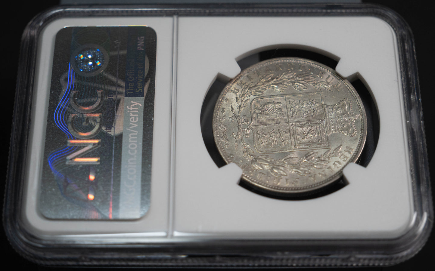 1887 イギリス ハーフクラウン銀貨 NGC AU58 ヴィクトリア ヤングヘッド