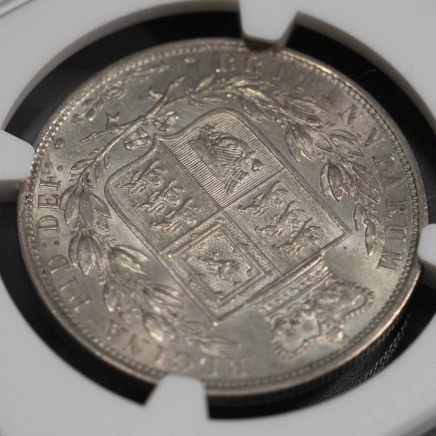 1887 イギリス ハーフクラウン銀貨 NGC AU58 ヴィクトリア ヤングヘッド
