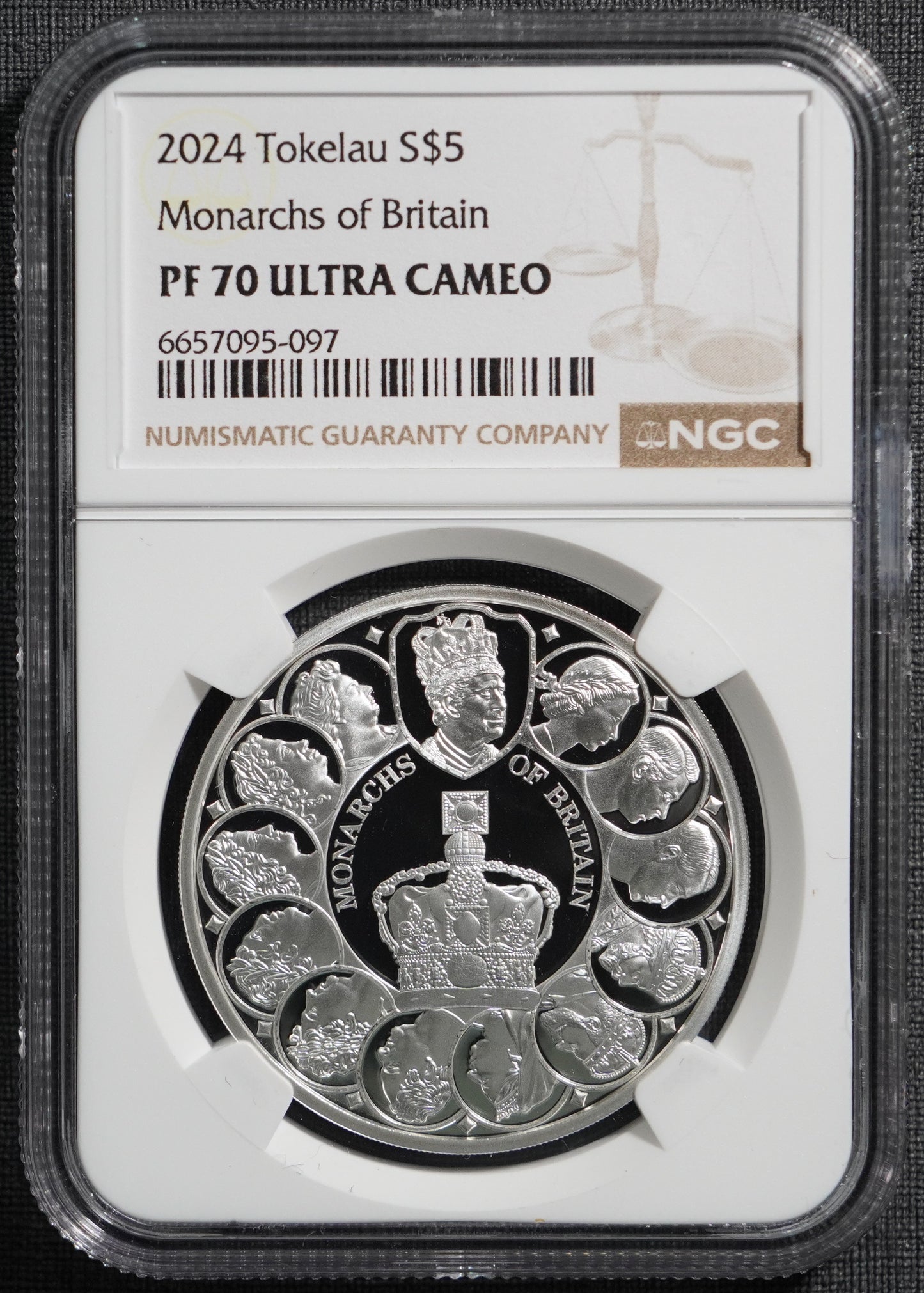 2024 トケロウ 英国君主 銀貨 NGC PF70UC