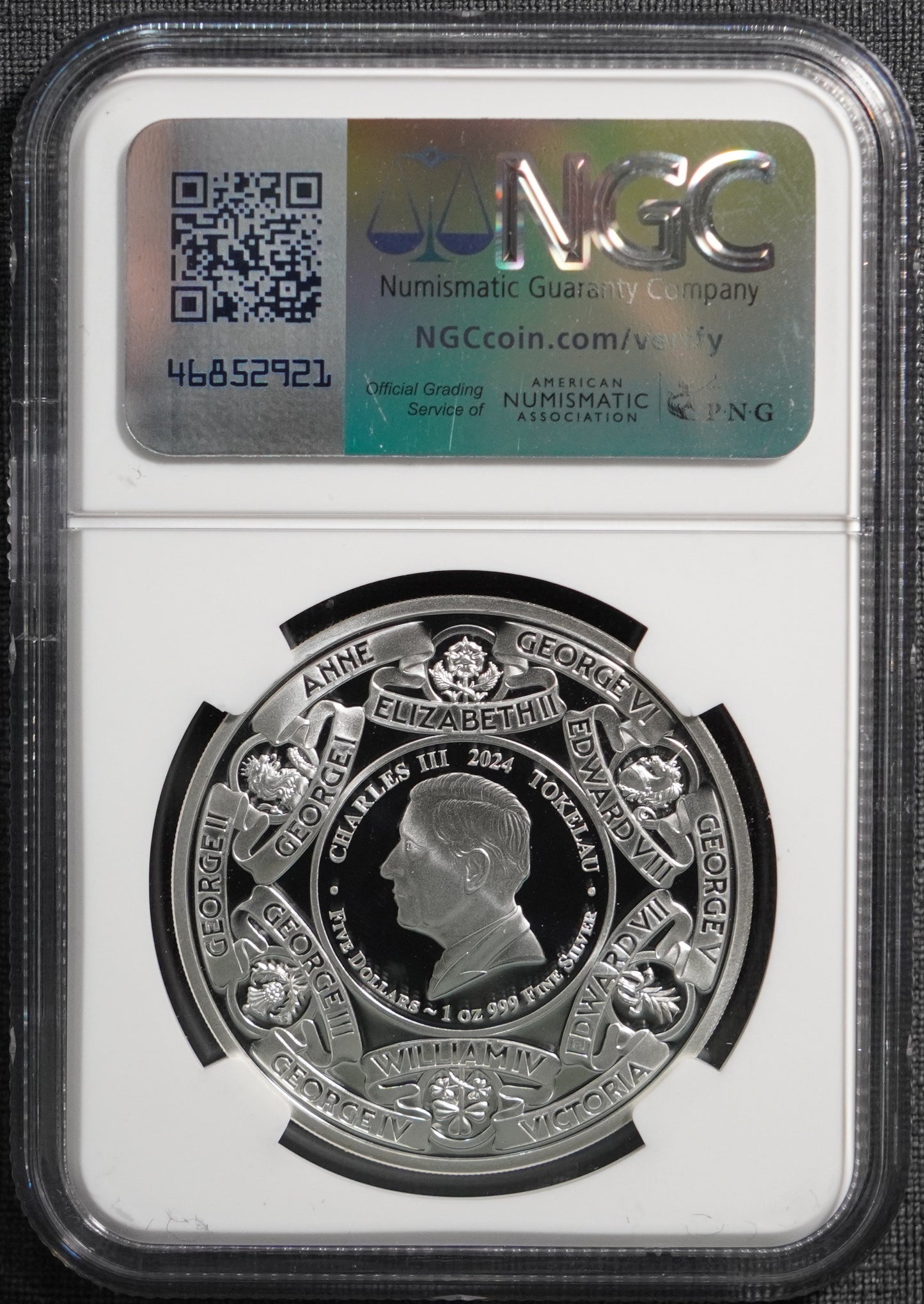 2024 トケロウ 英国君主 銀貨 NGC PF70UC