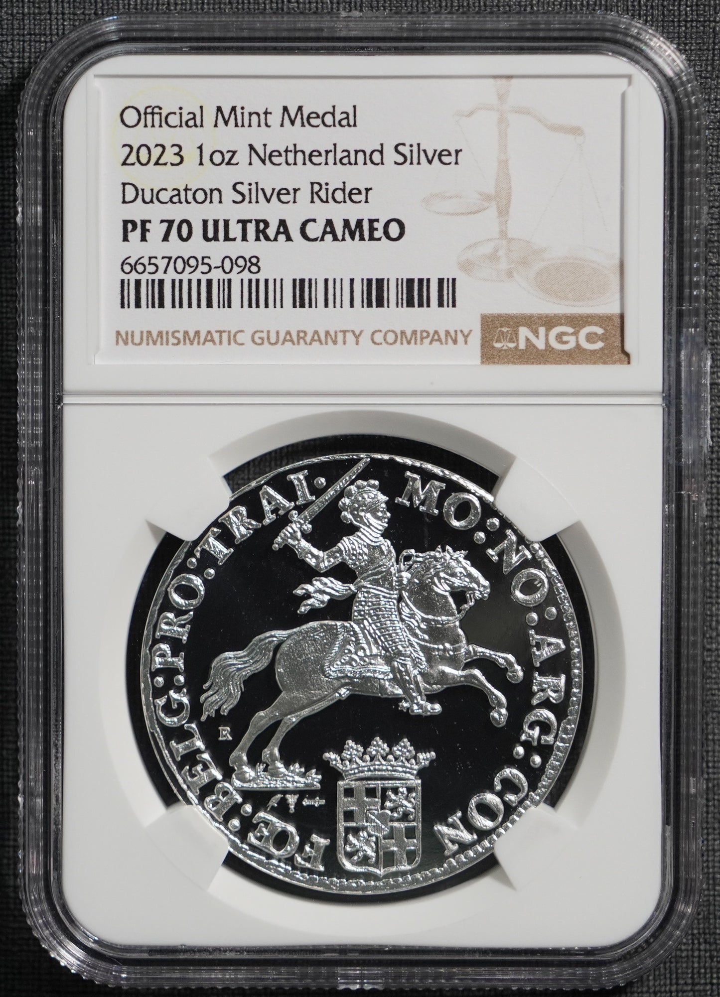 2023 オランダ デュカトン シルバーライダー NGC PF70UC メダル