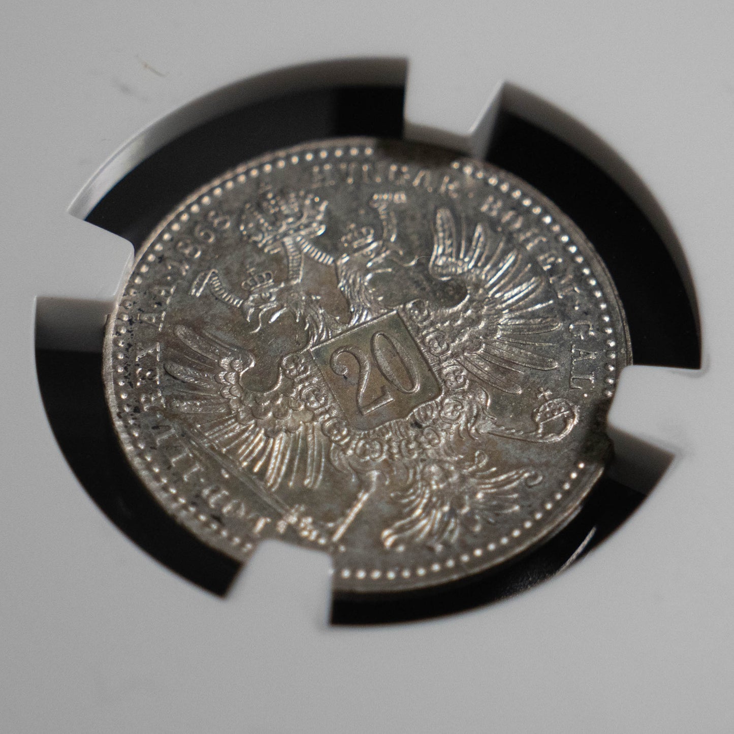 1868 オーストリア 銀貨 NGC MS61 20クロイツァー